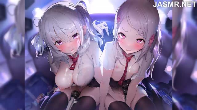 Japanese ASMR R18-RJ322212-Sweet-Creampie-Couple-Karaoke-Sex-with-2-White-haired-Gals